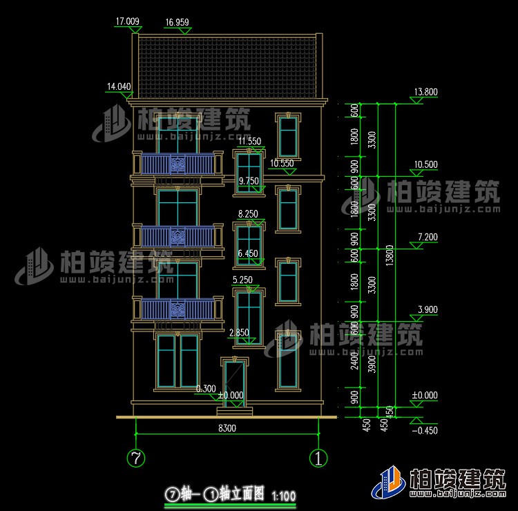 背立麵圖