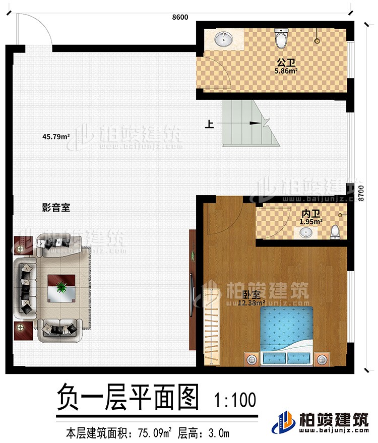 地下室：影音室、公衛、臥室、內衛