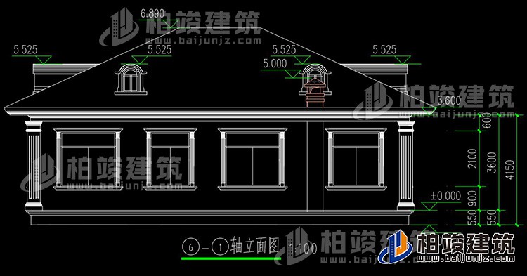 背立麵圖