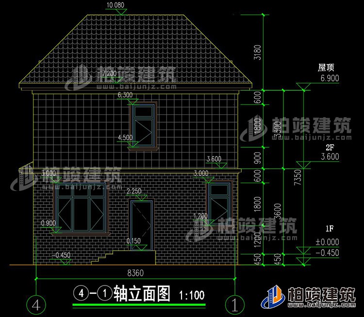 背立麵圖