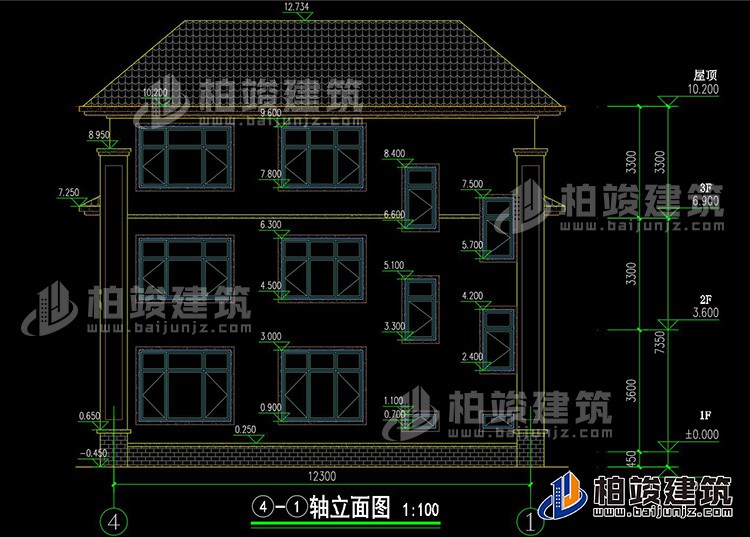 背立麵圖