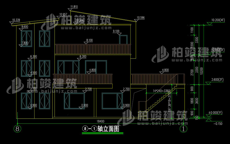 背立麵圖