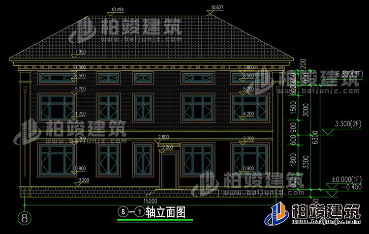 二層房屋設計圖全套圖紙BZ2672-新中式風格