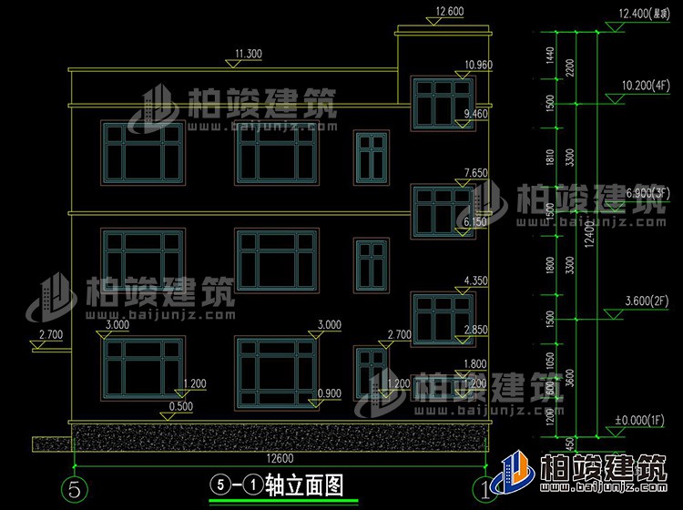 背立麵圖